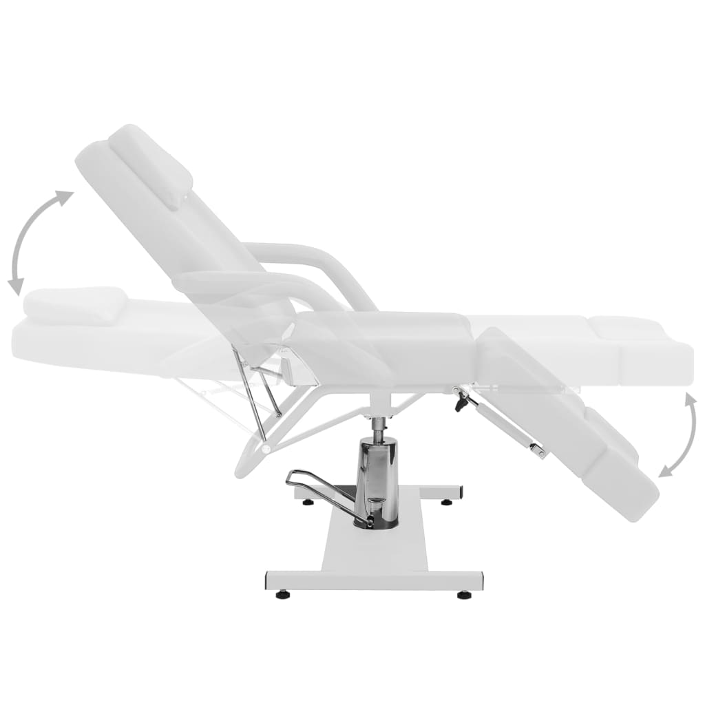 Beauty Treatment Chair Faux Leather White 180x62x78 cm