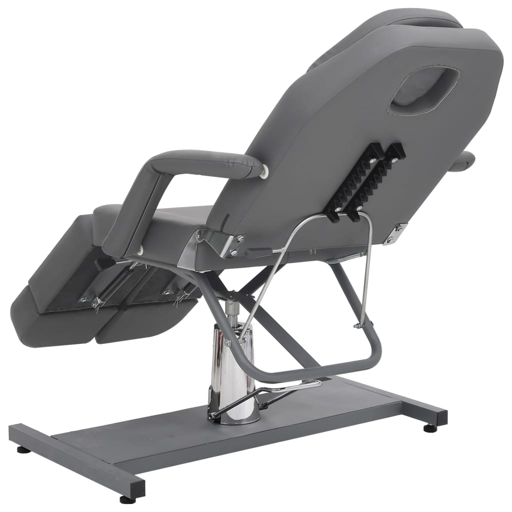 Beauty Treatment Chair Faux Leather Grey 180x62x78 cm