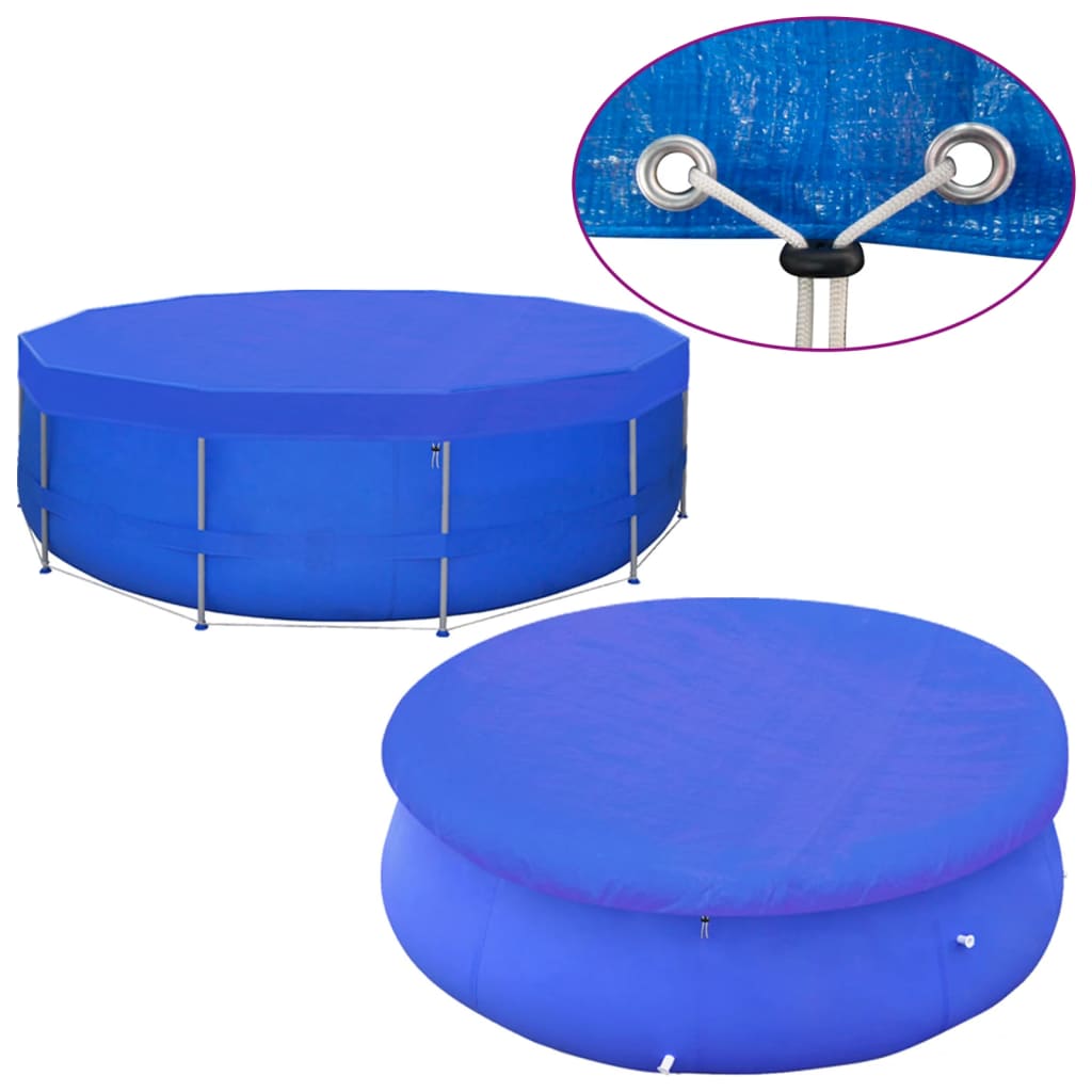 Pool Covers 2 pcs PE Round 460 cm 90 g/m²