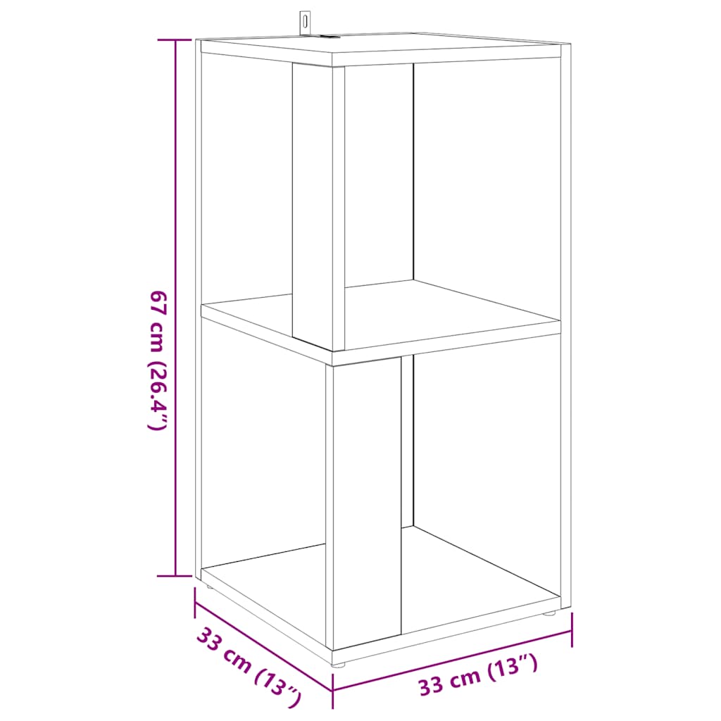 Corner Cabinet Black 33x33x67 cm Engineered Wood