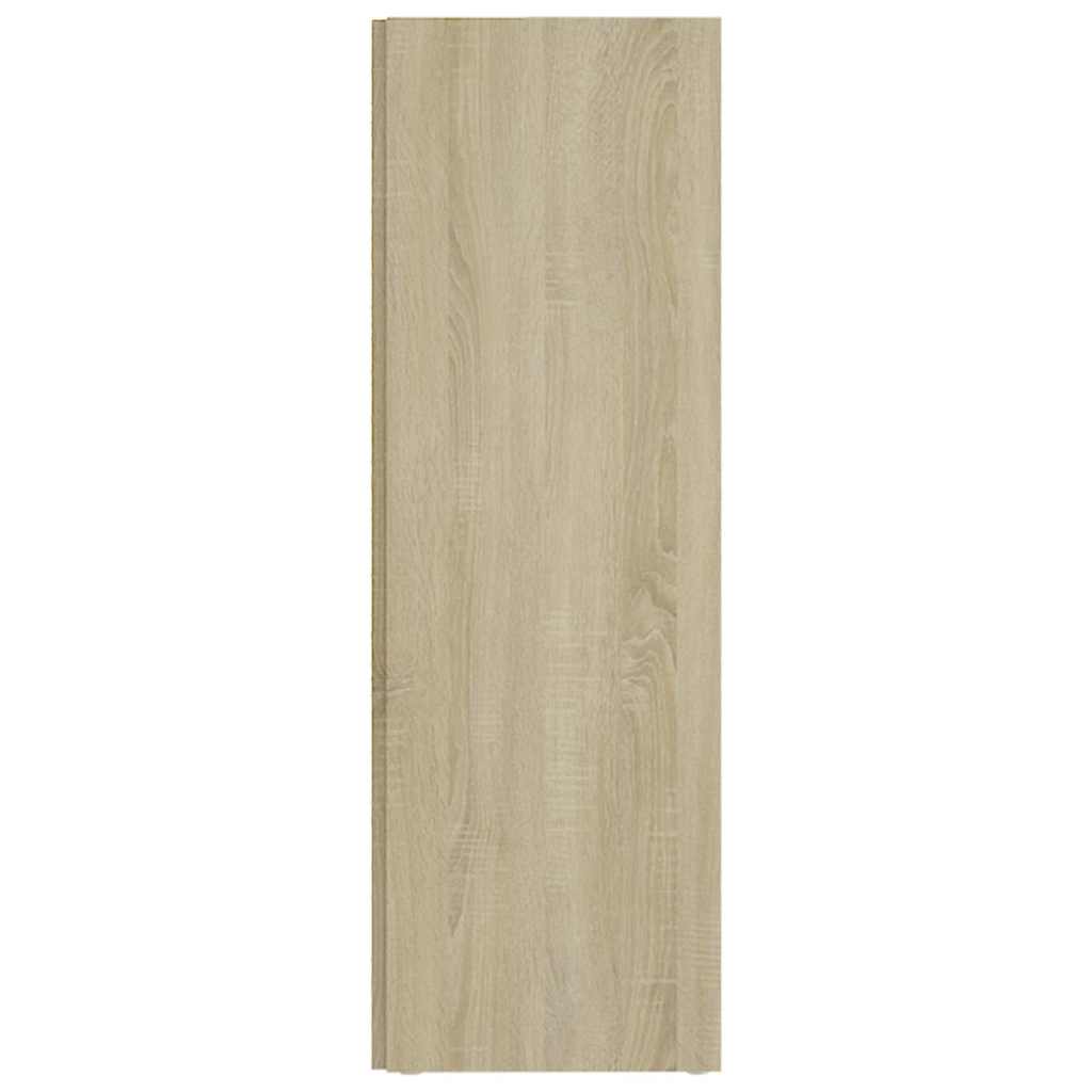 Corner Cabinet White and Sonoma Oak 33x33x100 cm Engineered Wood