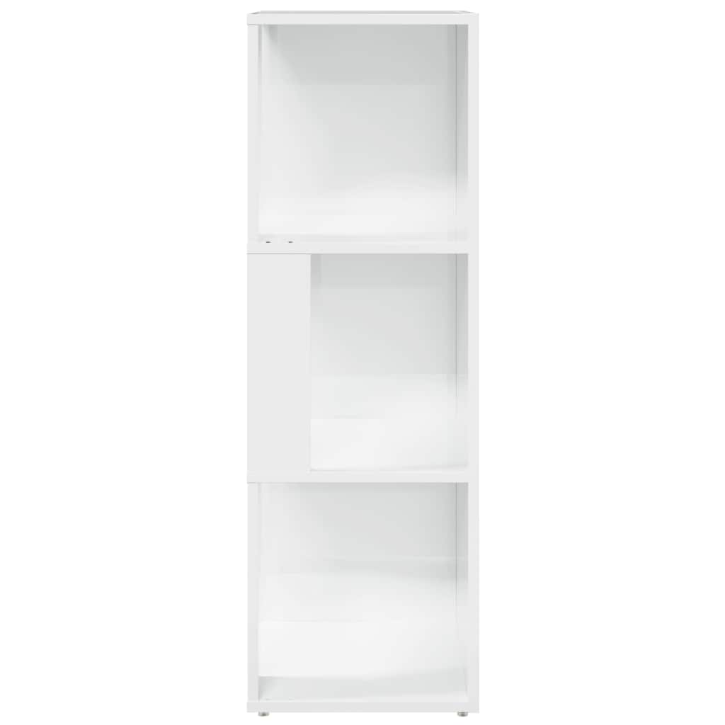 Corner Cabinet High Gloss White 33x33x100 cm Engineered Wood