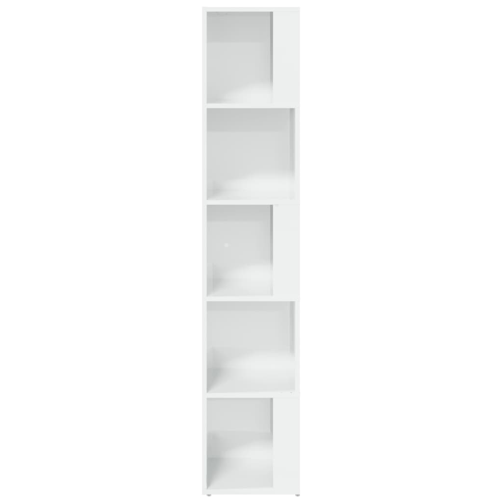 Corner Cabinet High Gloss White 33x33x164.5 cm Engineered Wood