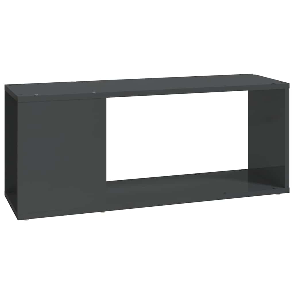 TV Cabinet High Gloss Grey 80x24x32 cm Engineered Wood