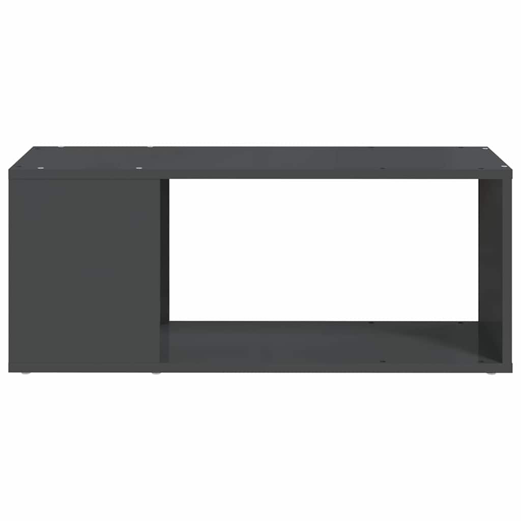 TV Cabinet High Gloss Grey 80x24x32 cm Engineered Wood