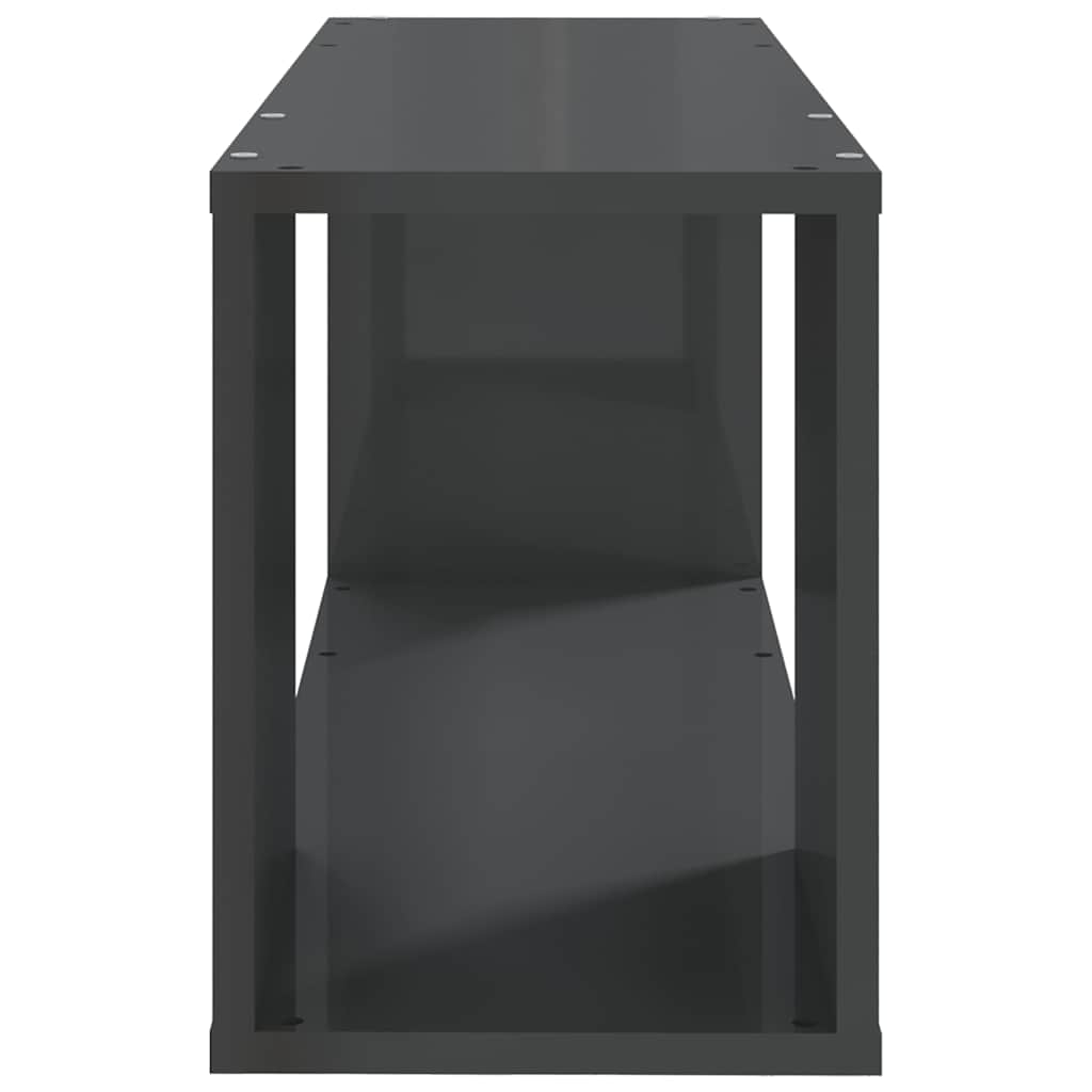 TV Cabinet High Gloss Grey 80x24x32 cm Engineered Wood