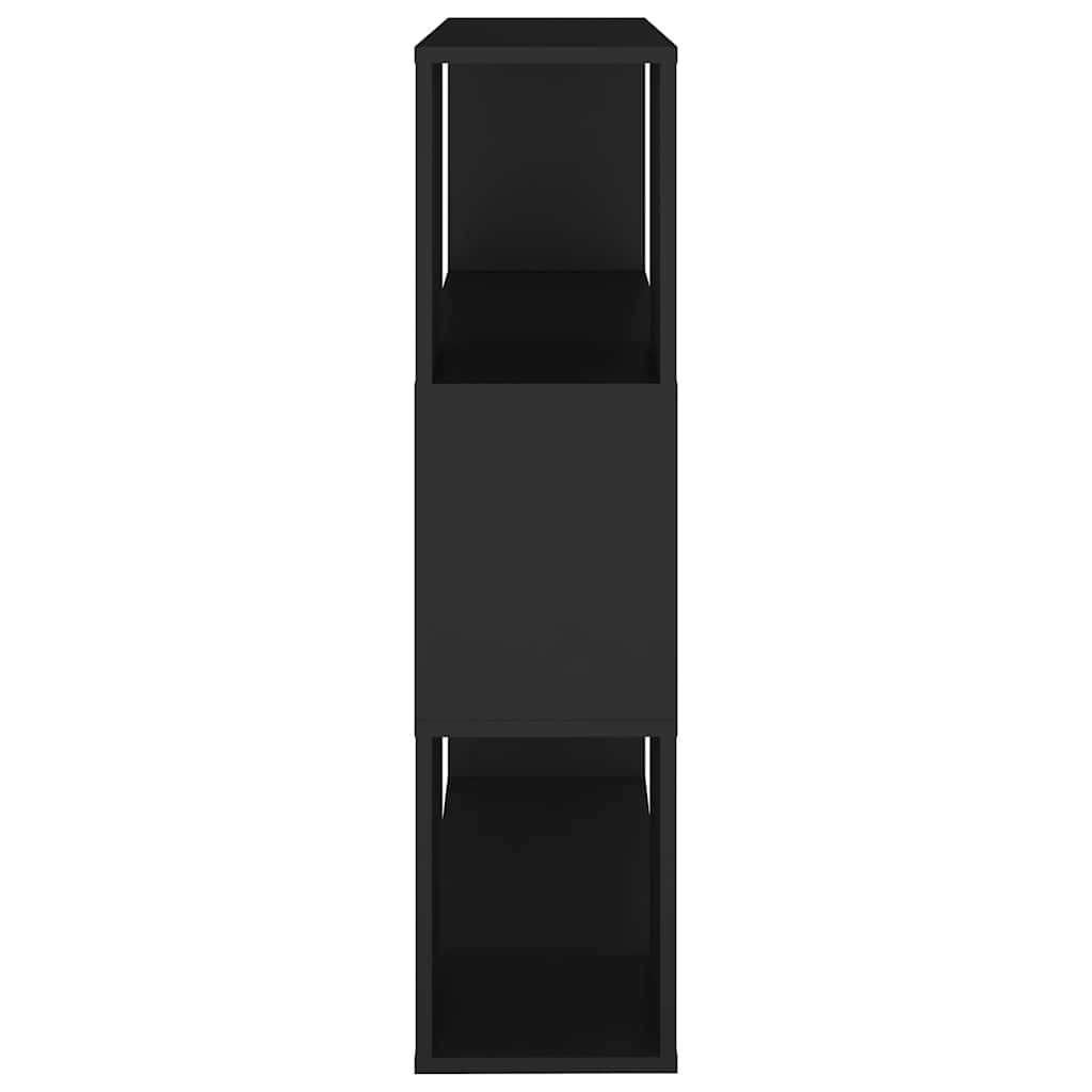 Book Cabinet Room Divider Black 80x24x94 cm Engineered Wood