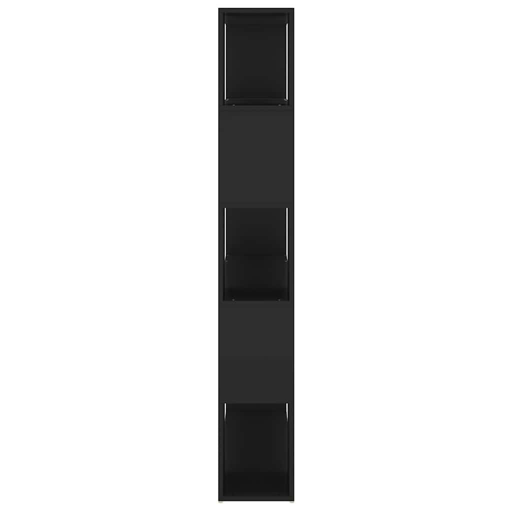 Book Cabinet Room Divider Black 100x24x155 cm Engineered Wood