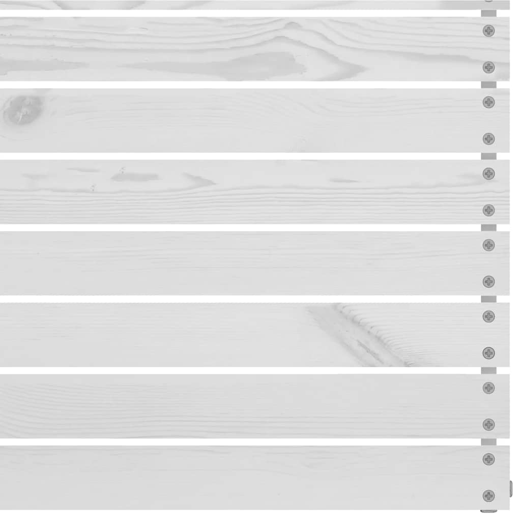 Garden Middle Sofa White Solid Pinewood