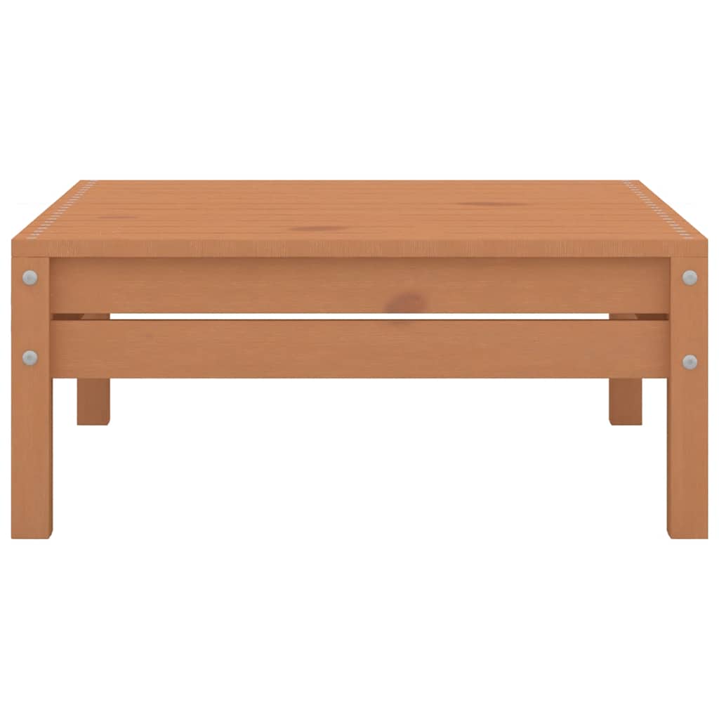 Garden Footstool Honey Brown Solid Pinewood