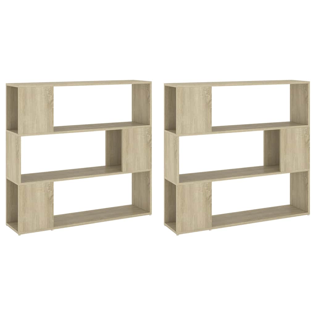 Book Cabinet Room Divider Sonoma Oak 100x24x188 cm