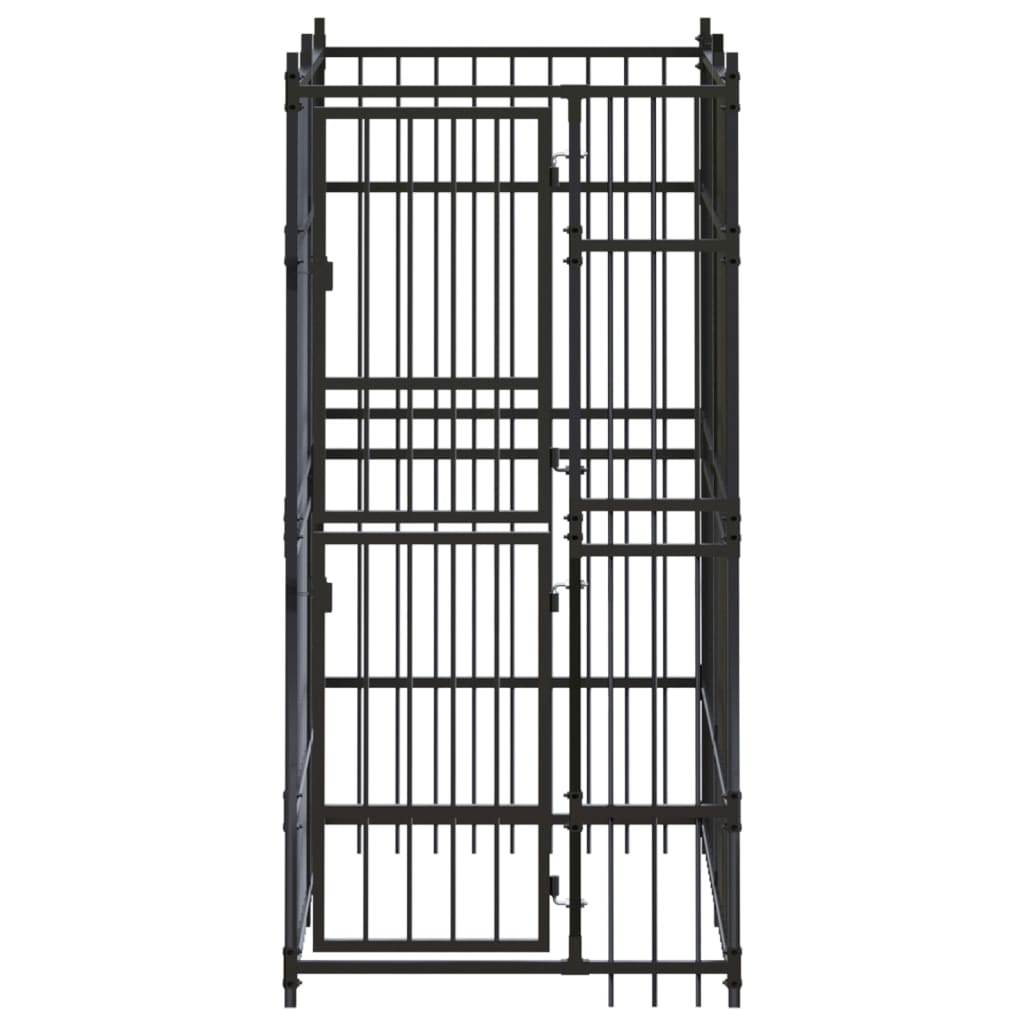 Outdoor Dog Kennel Steel 1.84 m?