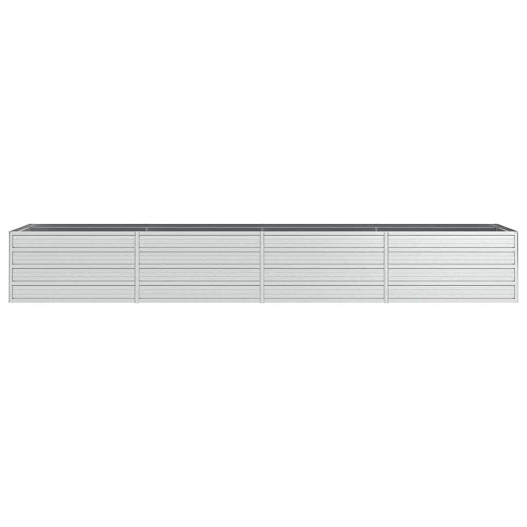 Garden Raised Bed 320x80x45 cm Galvanized Steel Silver