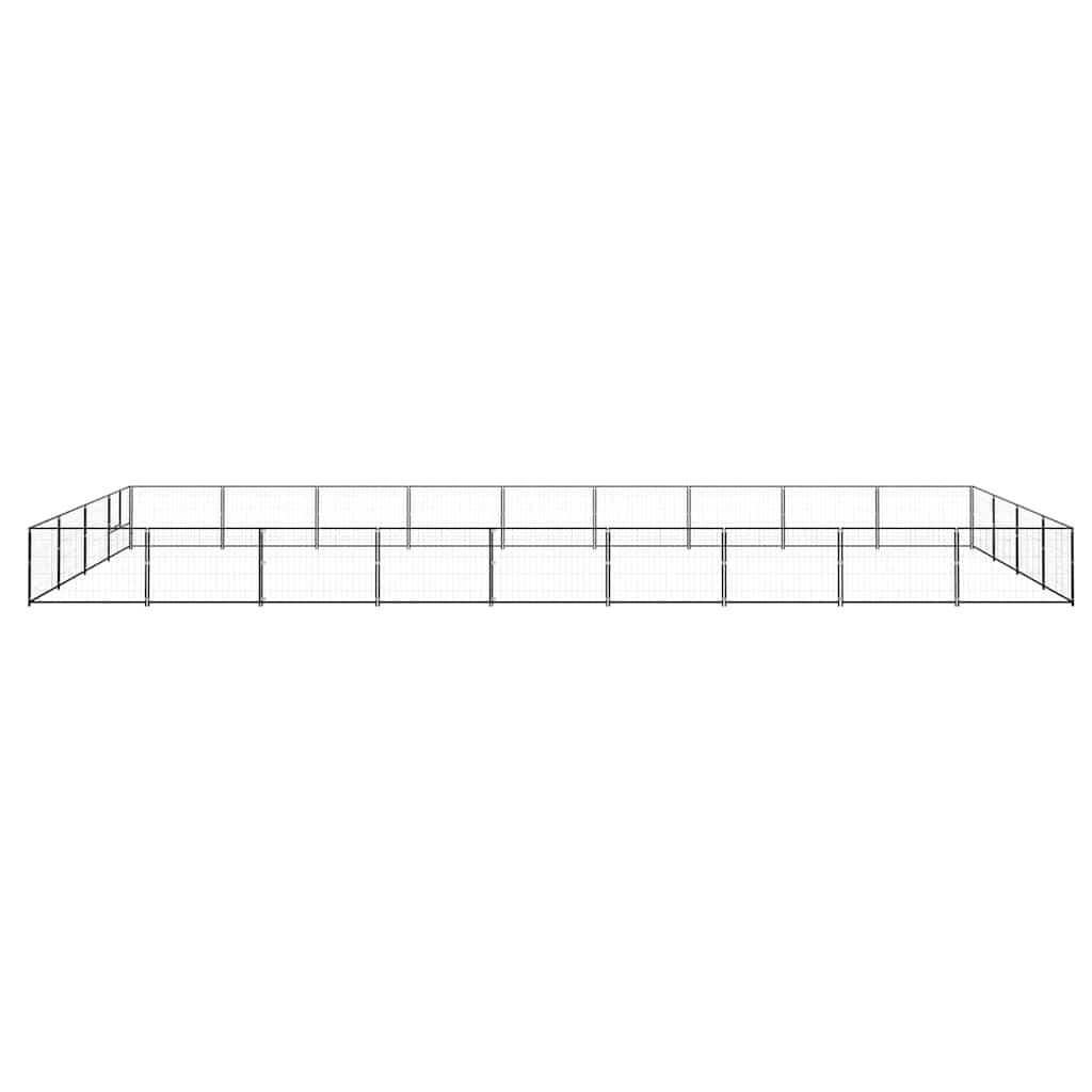 Dog Kennel Black 36 m? Steel