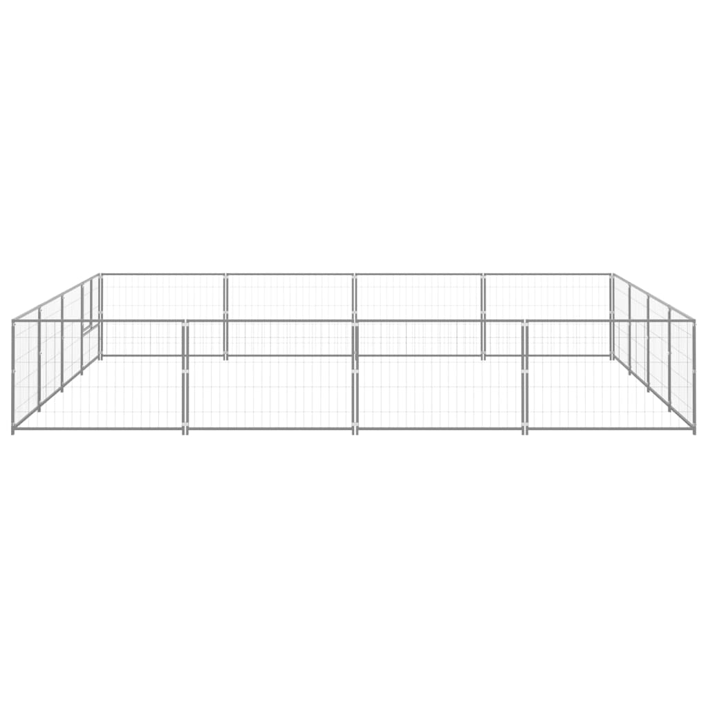 Dog Kennel Silver 16 m? Steel