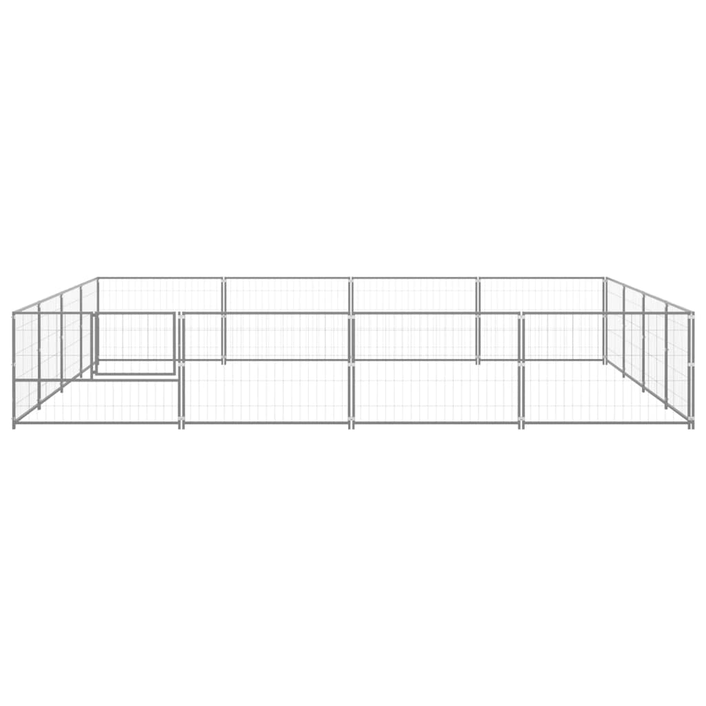 Dog Kennel Silver 16 m? Steel