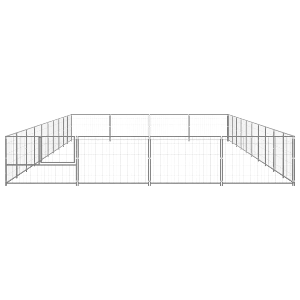 Dog Kennel Silver 40 m² Steel