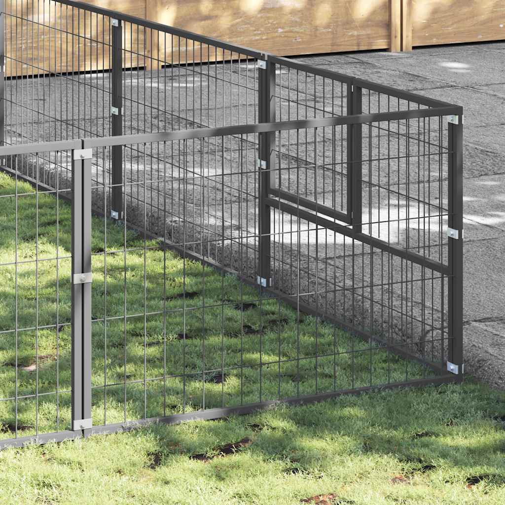Dog Kennel Silver 36 m? Steel