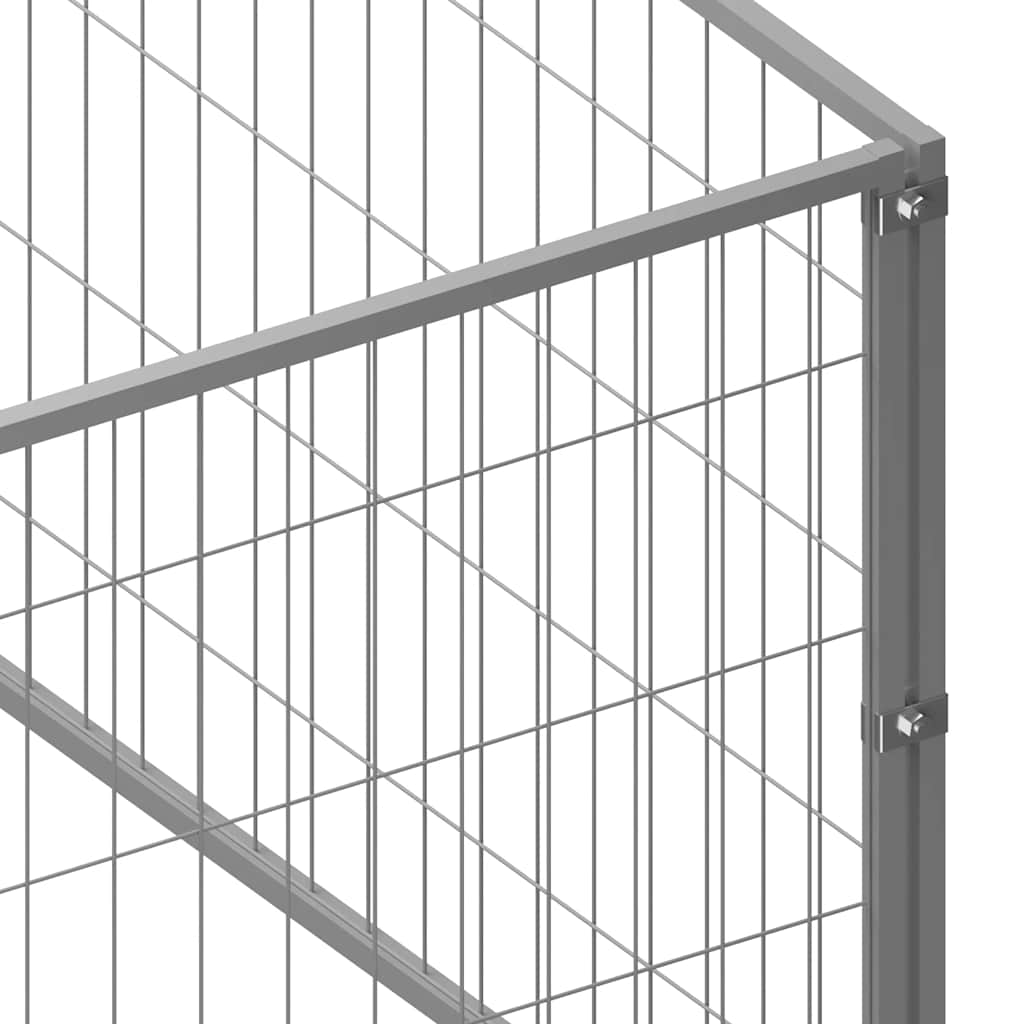 Dog Kennel Silver 36 m? Steel