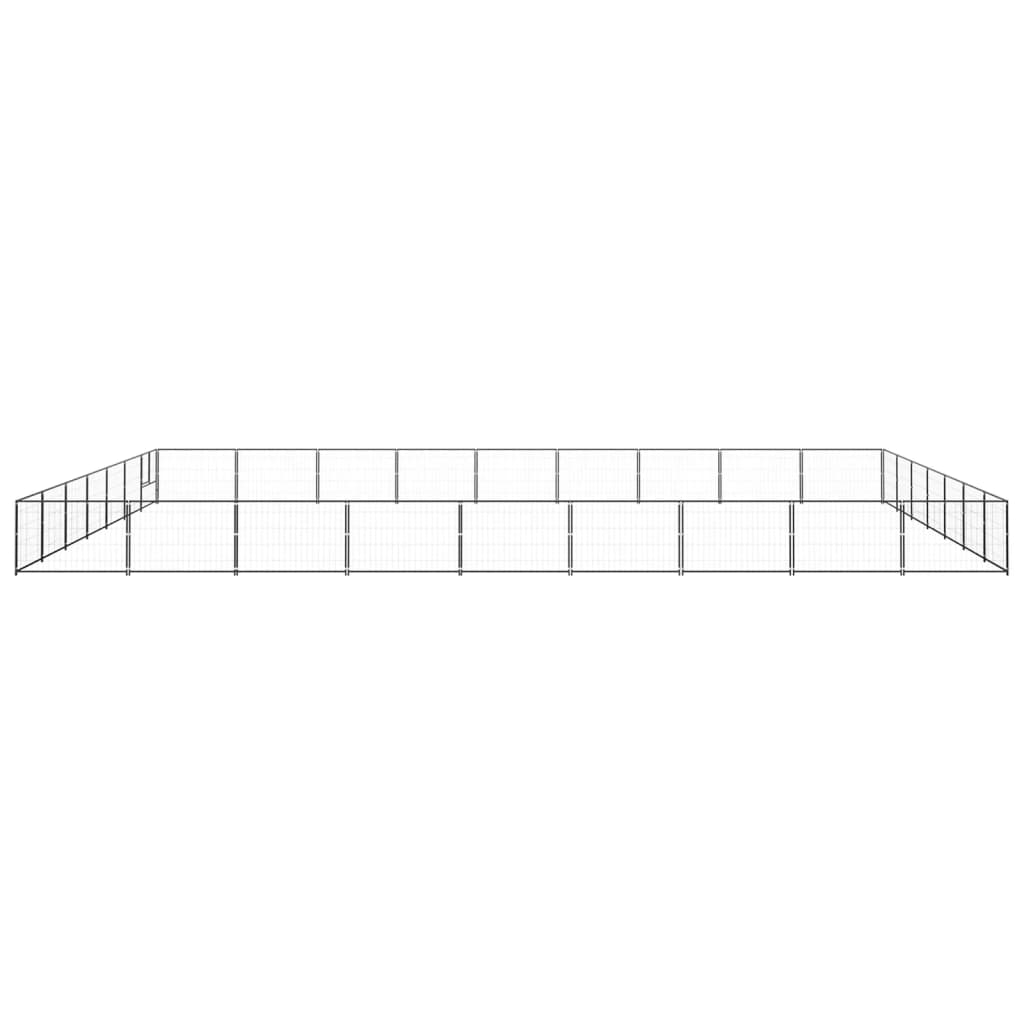 Dog Kennel Black 63 m? Steel