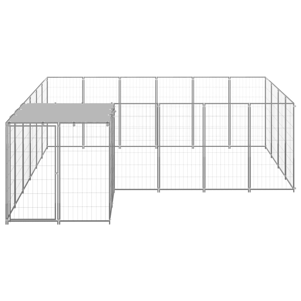 Dog Kennel Silver 8.47 m? Steel