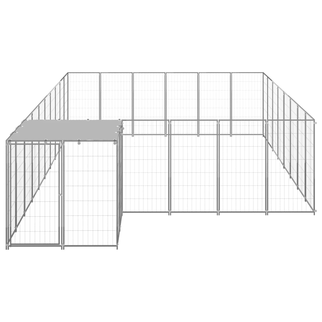 Dog Kennel Silver 15.73 m? Steel