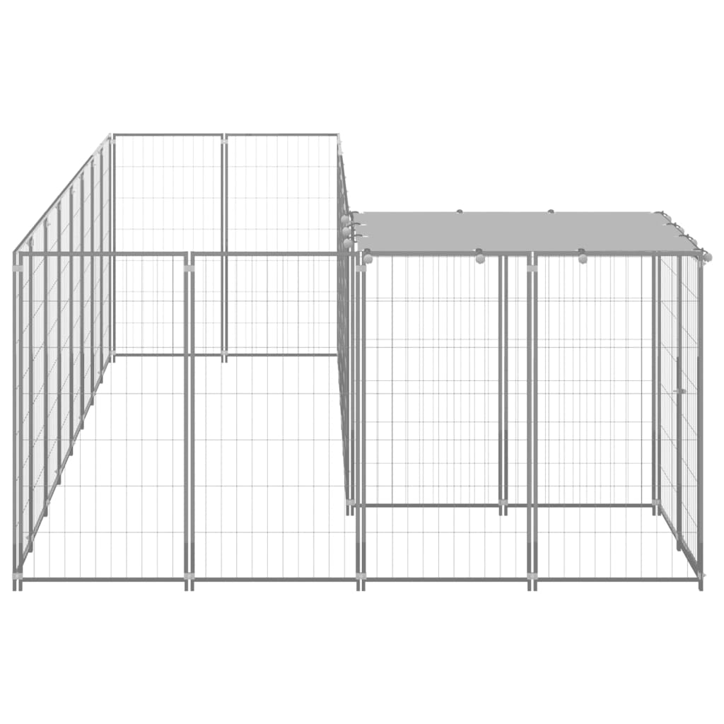 Dog Kennel Silver 6.05 m? Steel