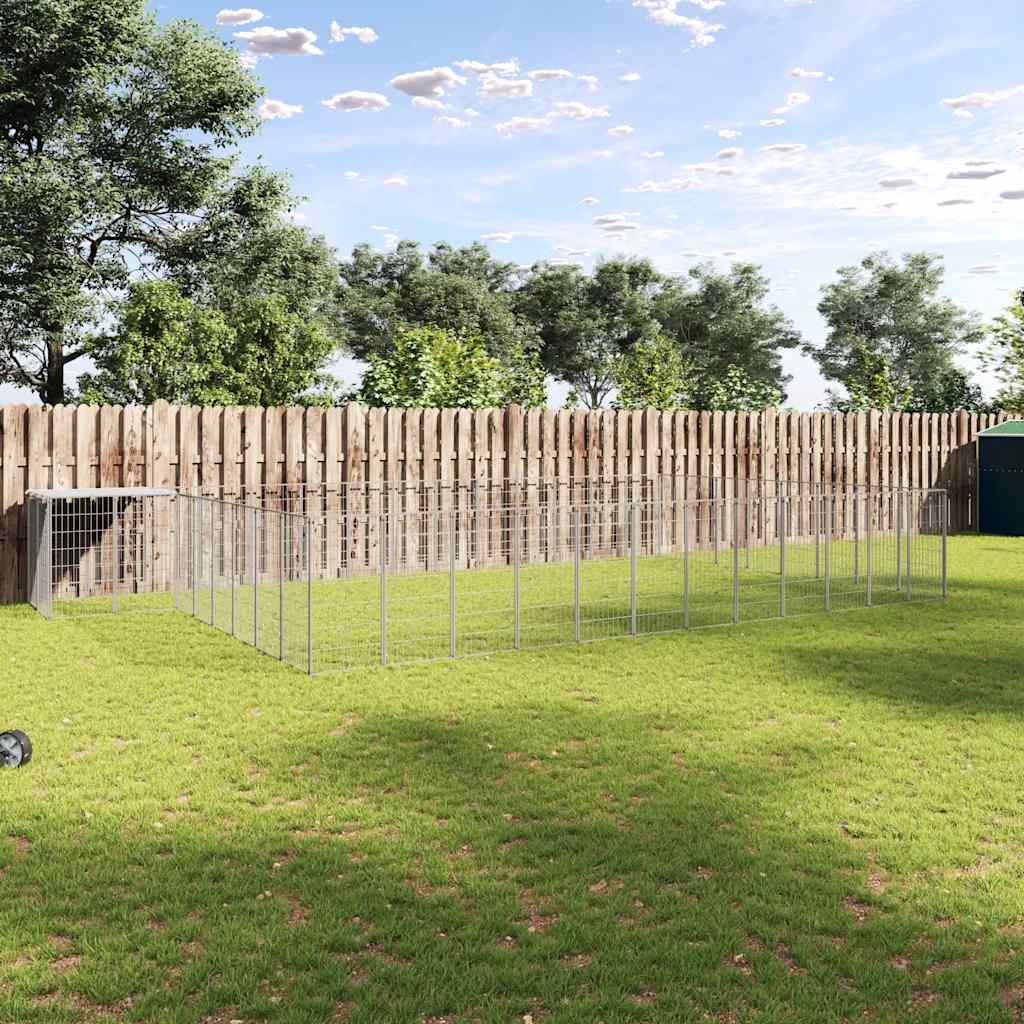 Dog Kennel Silver 25.41 m? Steel