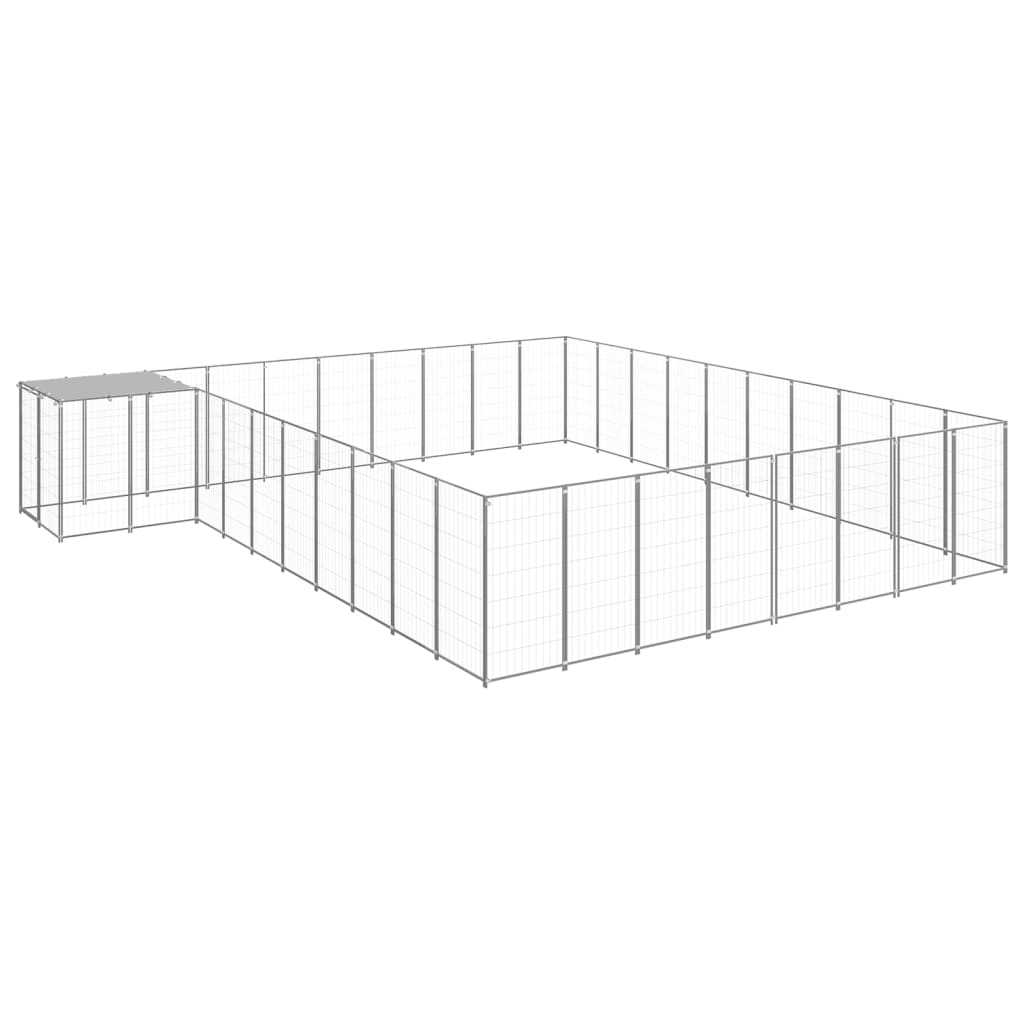 Dog Kennel Silver 25.41 m? Steel