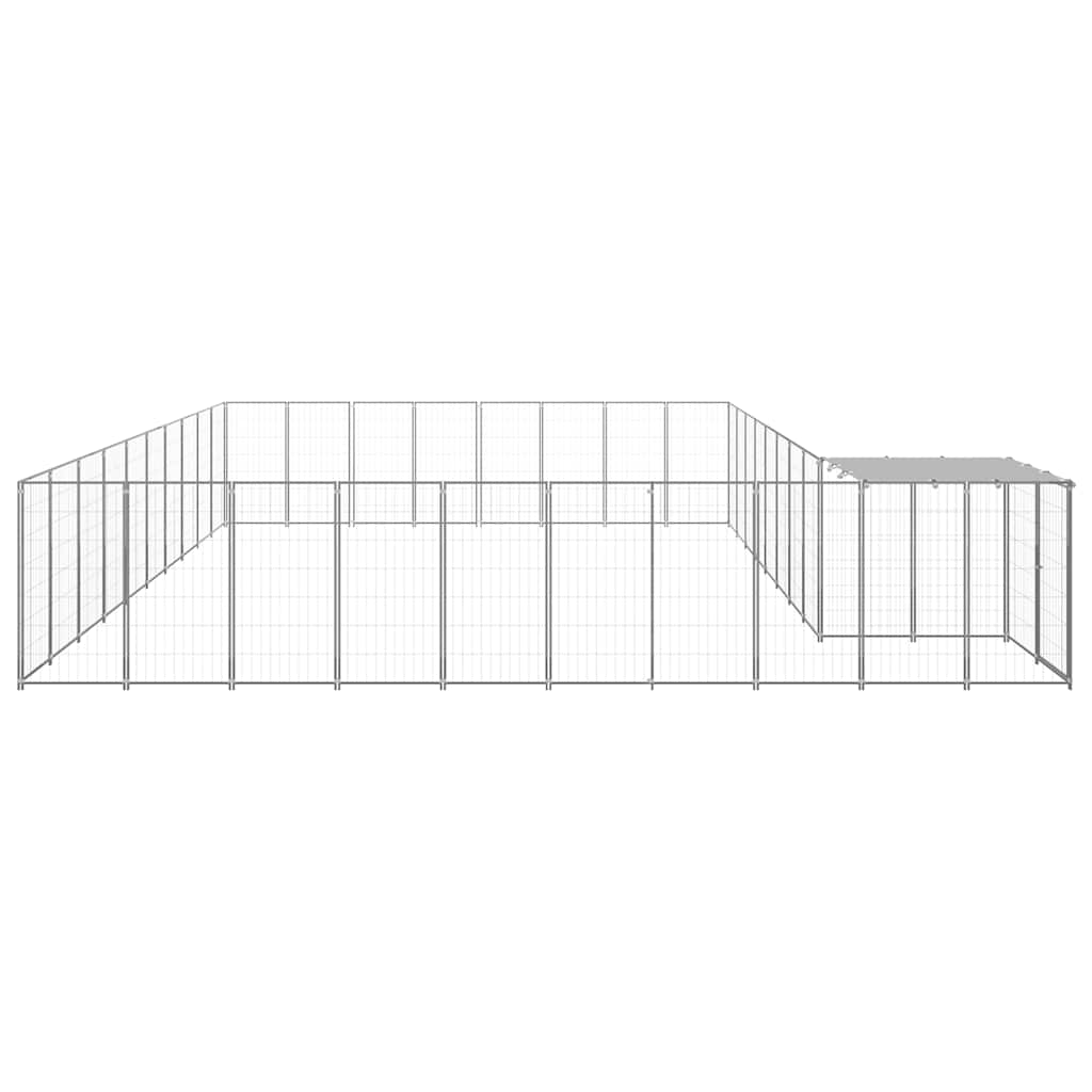 Dog Kennel Silver 25.41 m? Steel