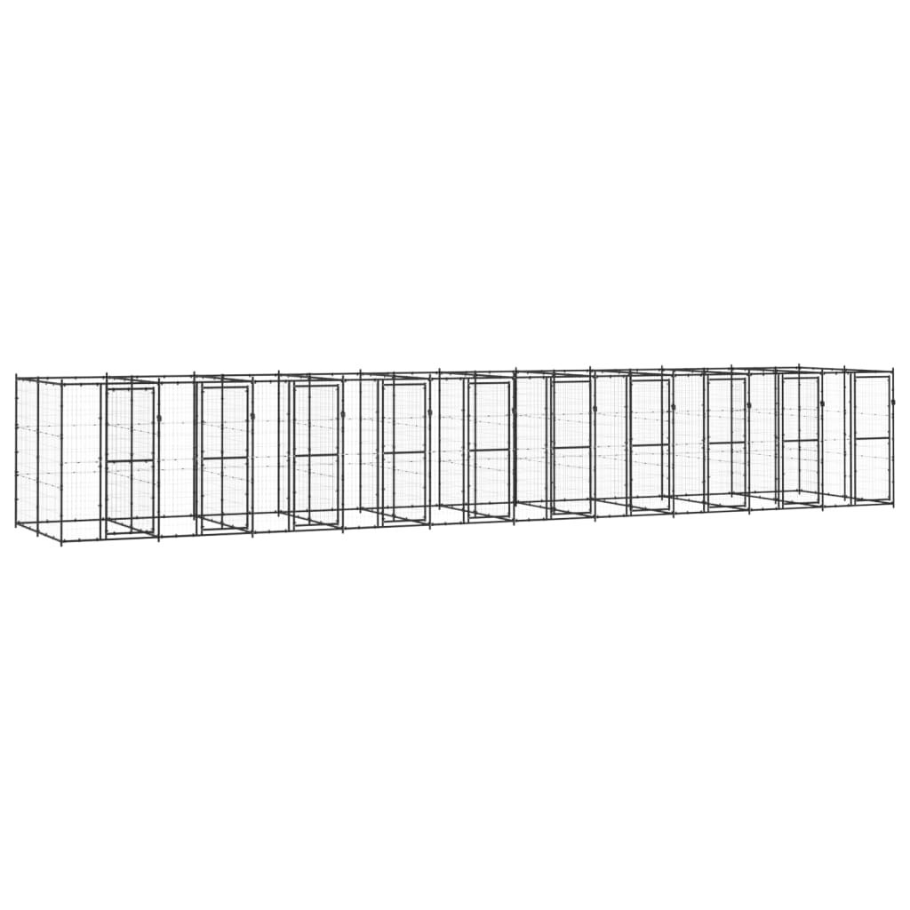 Outdoor Dog Kennel Steel 24,2 m²