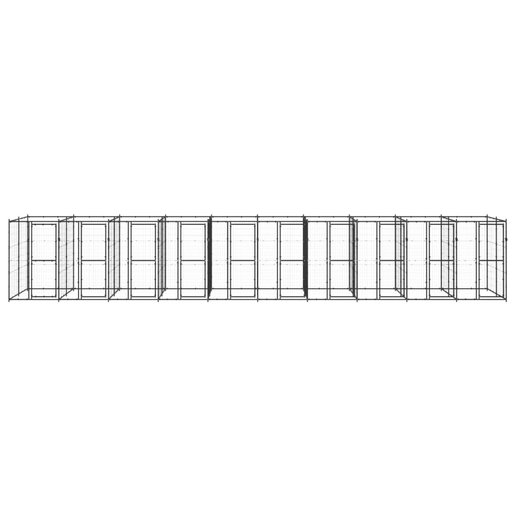 Outdoor Dog Kennel Steel 24,2 m²