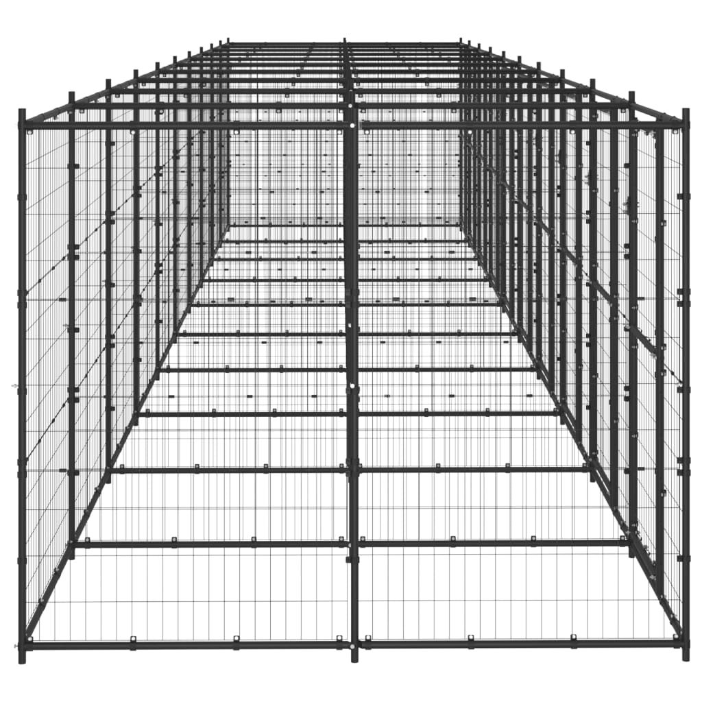 Outdoor Dog Kennel Steel 24,2 m²