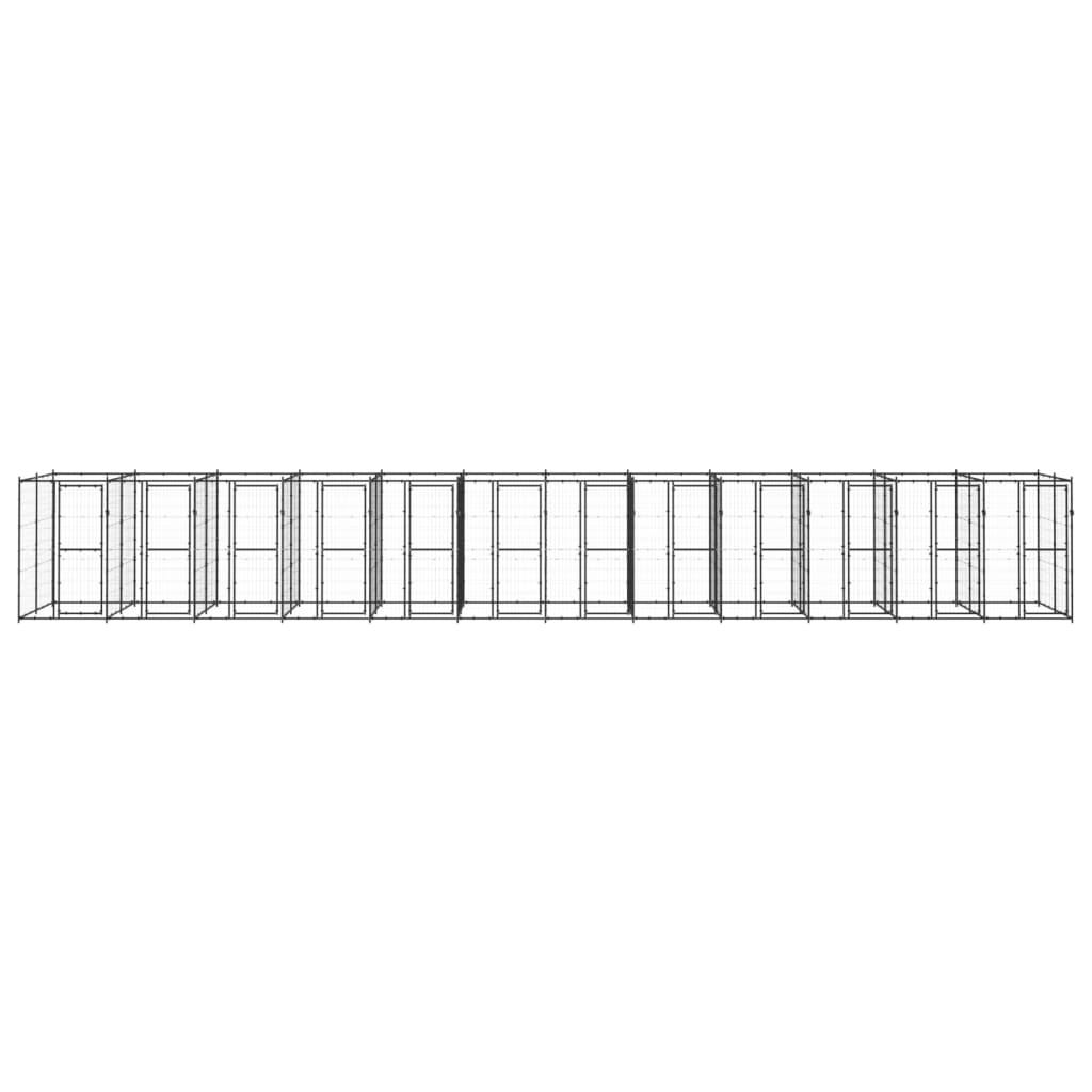 Outdoor Dog Kennel Steel 29,04 m²