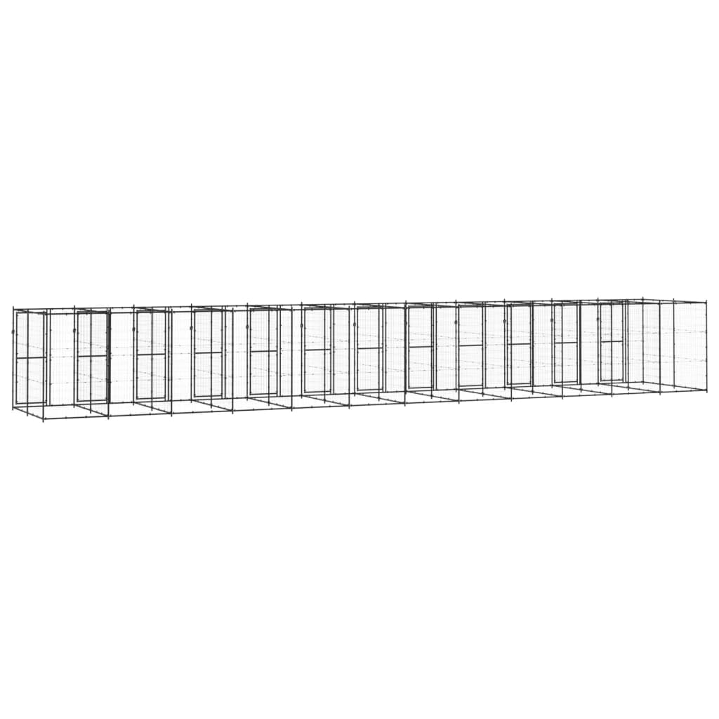 Outdoor Dog Kennel Steel 29,04 m²