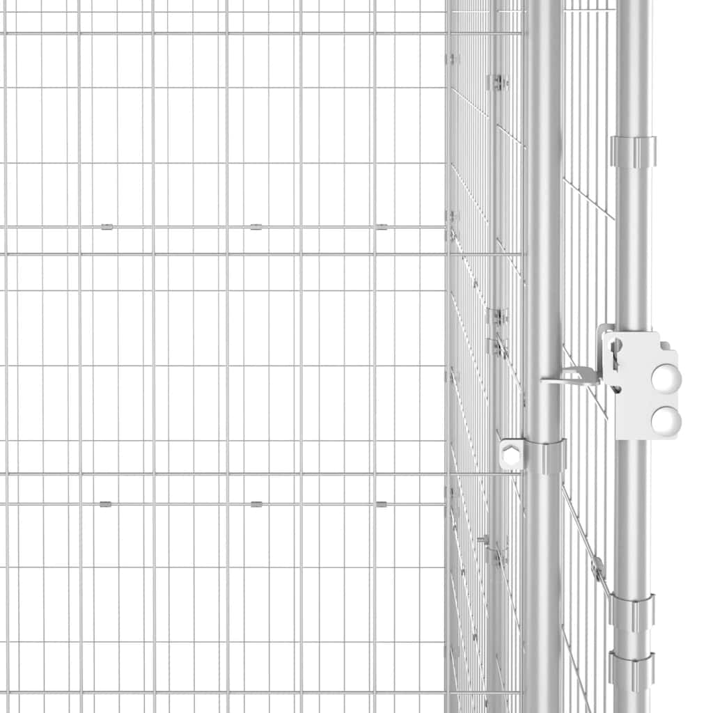 Outdoor Dog Kennel Galvanised Steel with Roof 21,78 m²