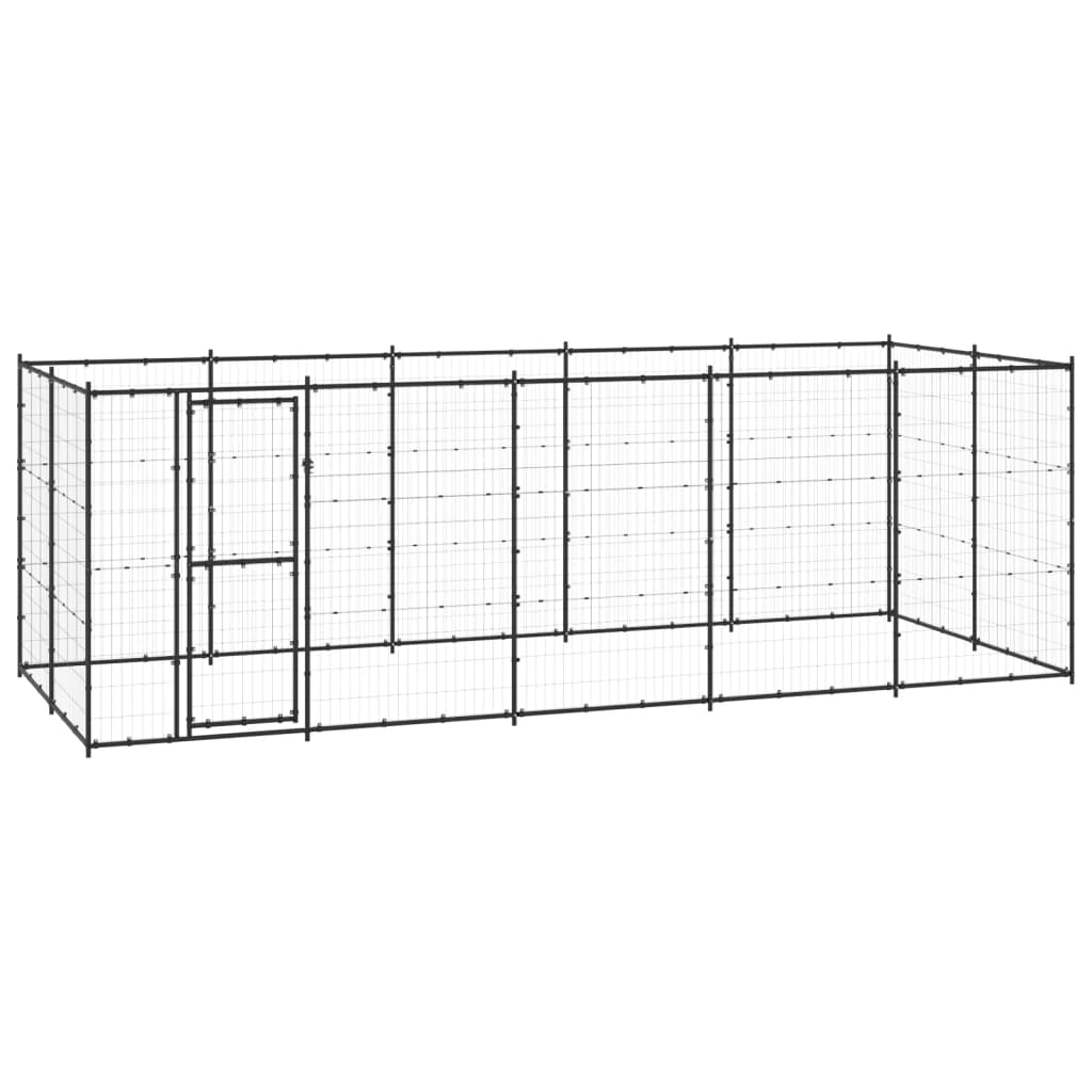 Outdoor Dog Kennel Steel 12,1 m²