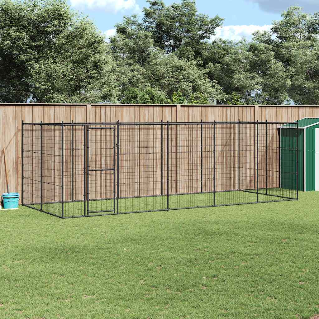 Outdoor Dog Kennel Steel 12,1 m²