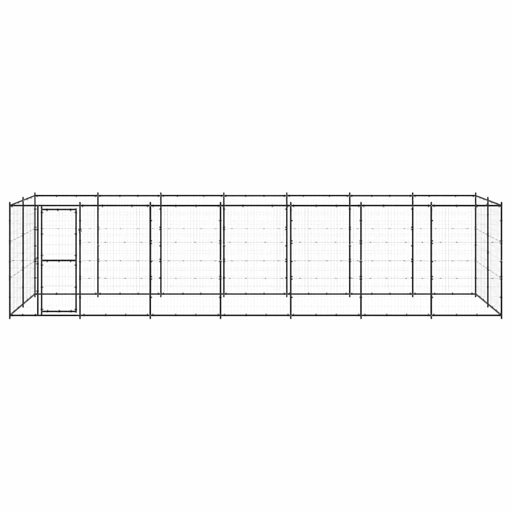 Outdoor Dog Kennel Steel 16.94 m?