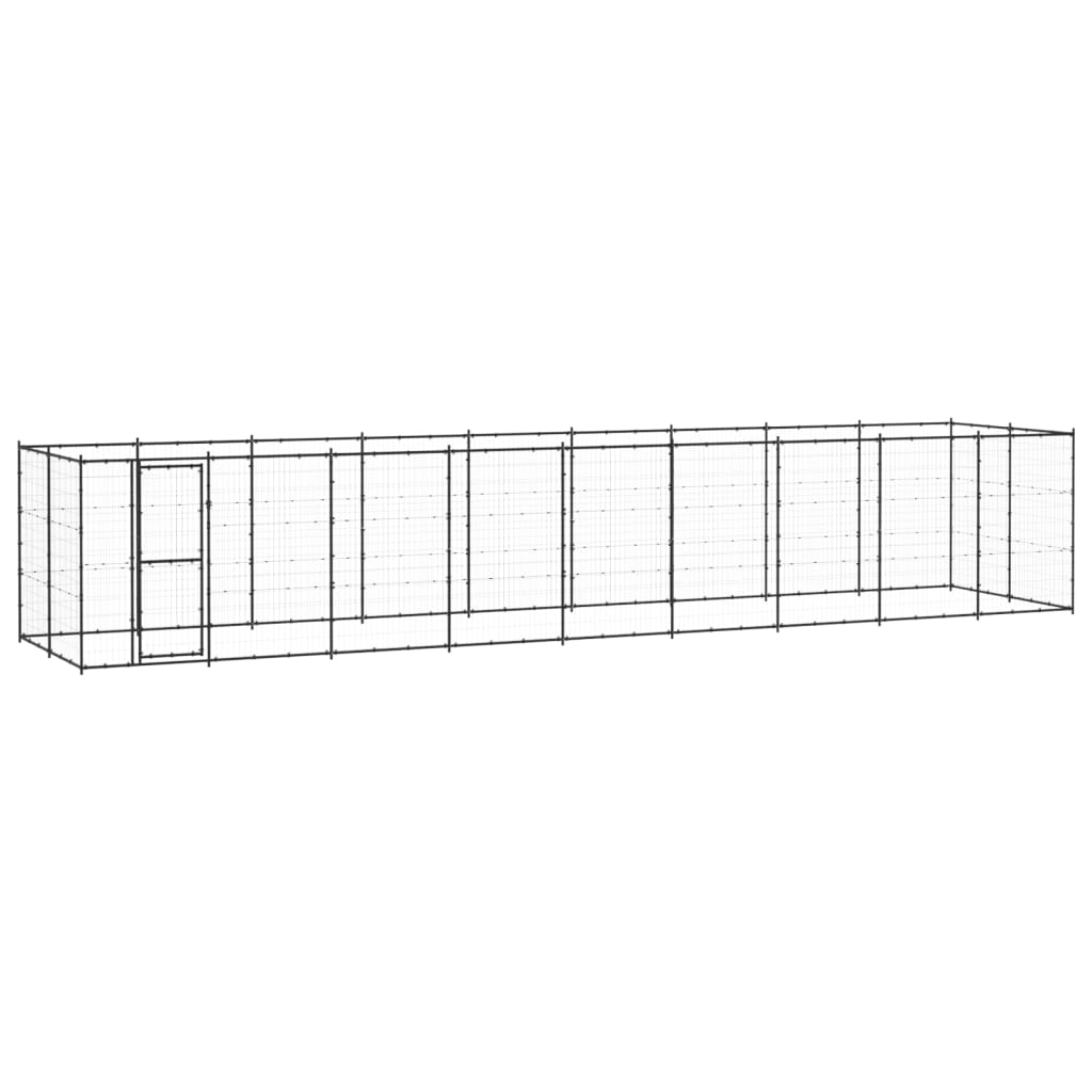 Outdoor Dog Kennel Steel 21.78 m?