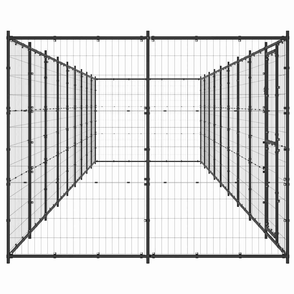 Outdoor Dog Kennel Steel 21,78 m²