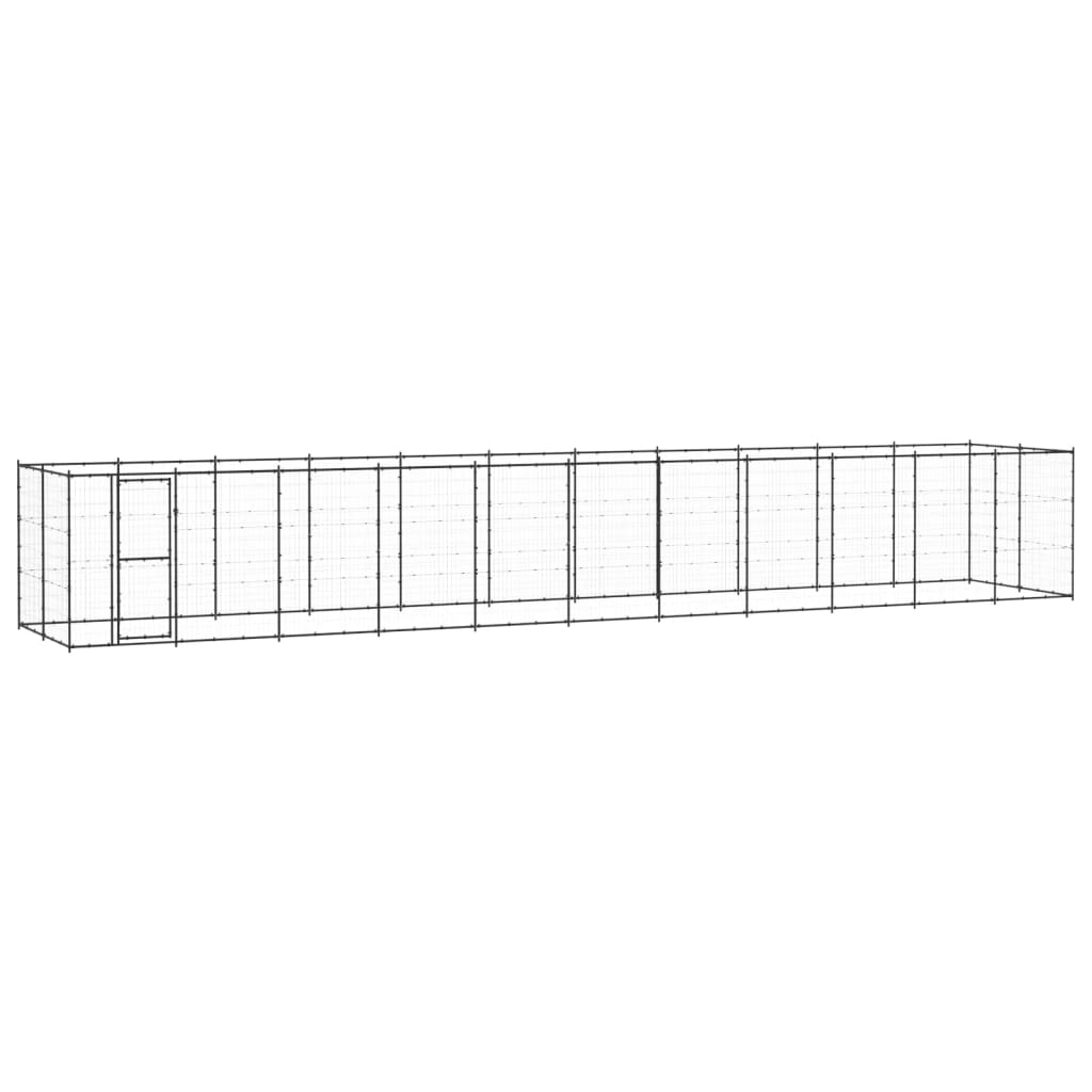 Outdoor Dog Kennel Steel 26,62 m²