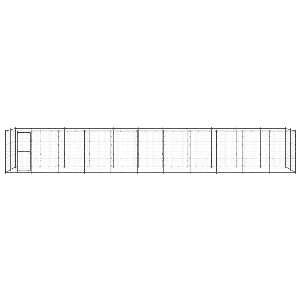 Outdoor Dog Kennel Steel 26,62 m²