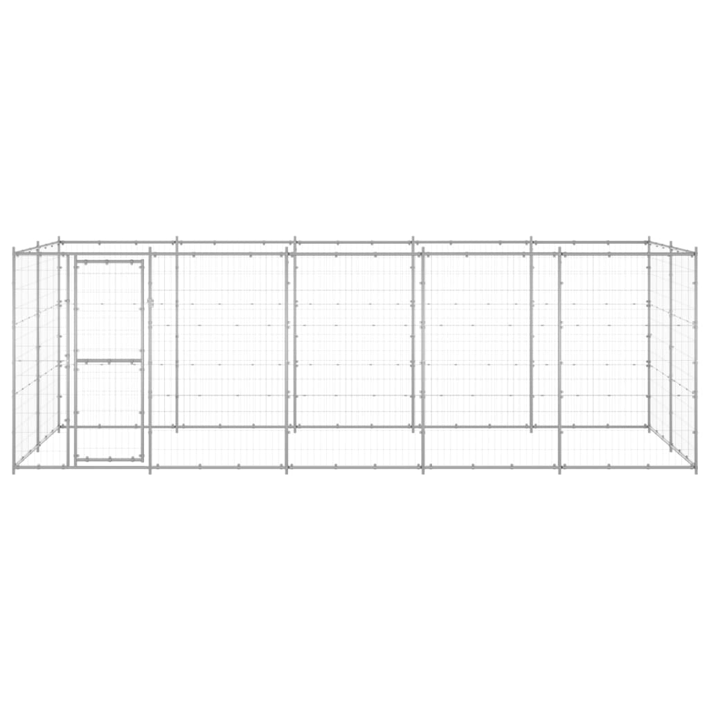 Outdoor Dog Kennel Galvanised Steel 12.1 m?