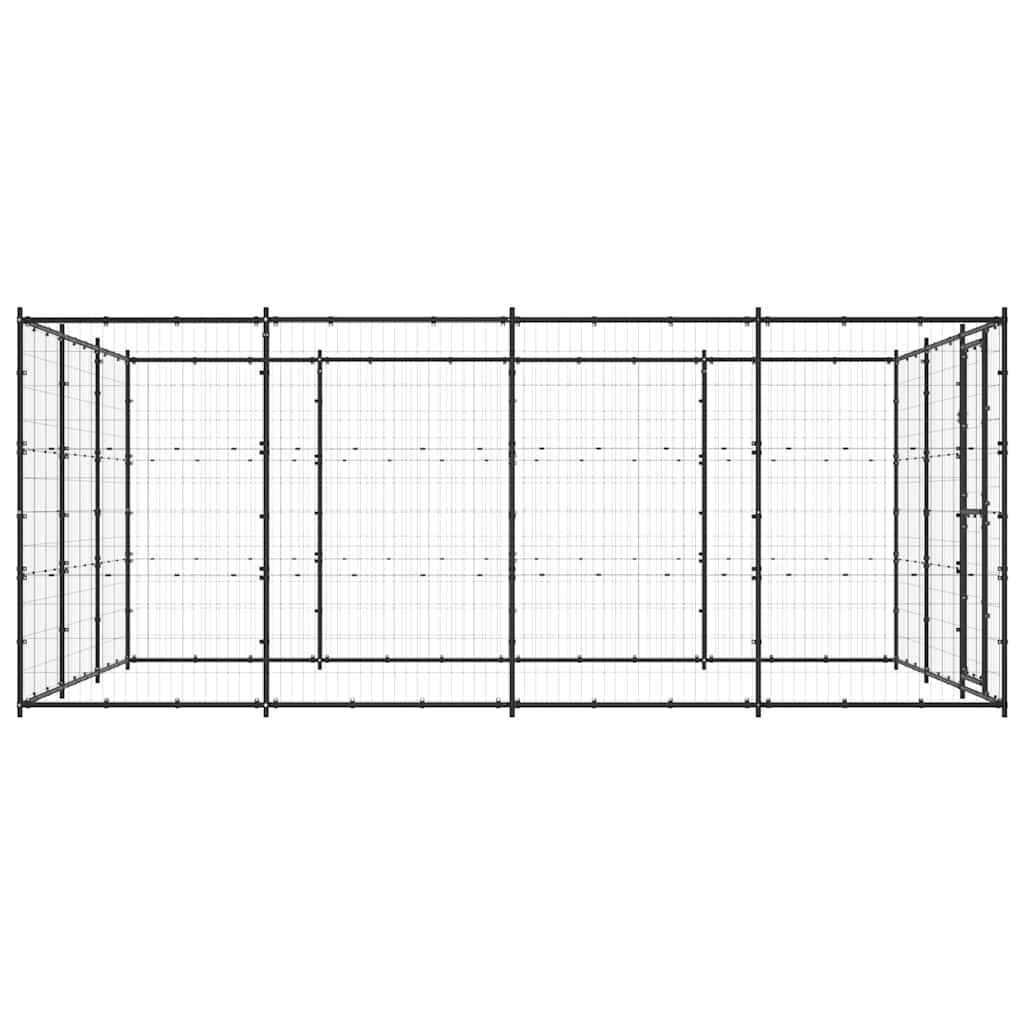 Outdoor Dog Kennel Steel 14.52 m?