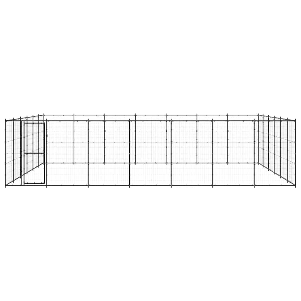 Outdoor Dog Kennel Steel 50.82 m?