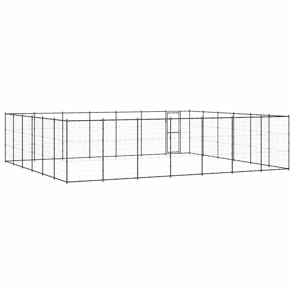 Outdoor Dog Kennel Steel 50.82 m?