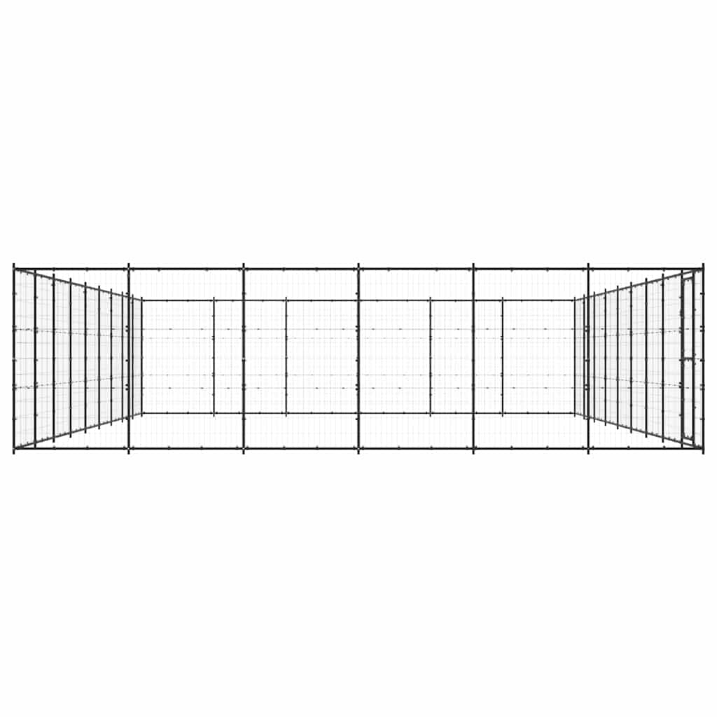 Outdoor Dog Kennel Steel 65.34 m?