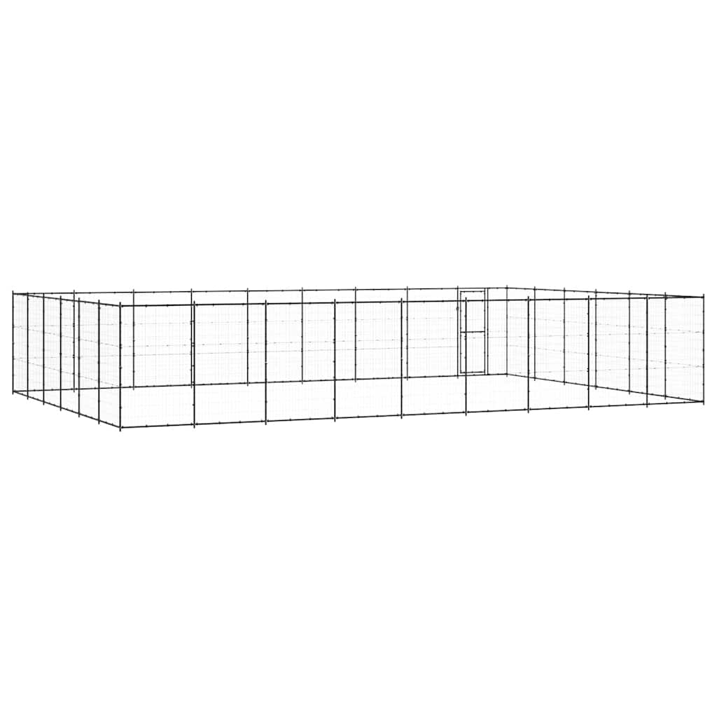 Outdoor Dog Kennel Steel 65.34 m?