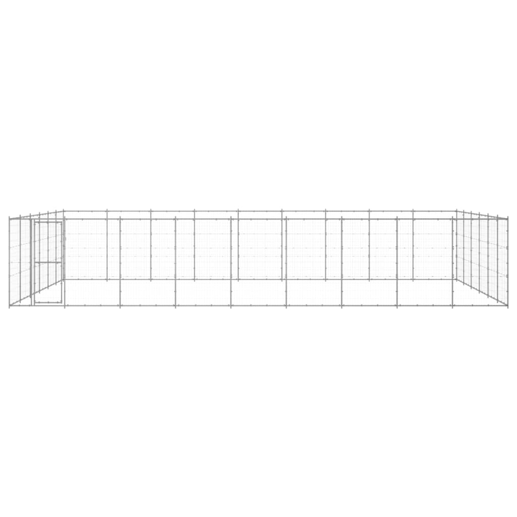 Outdoor Dog Kennel Galvanised Steel 65.34 m?